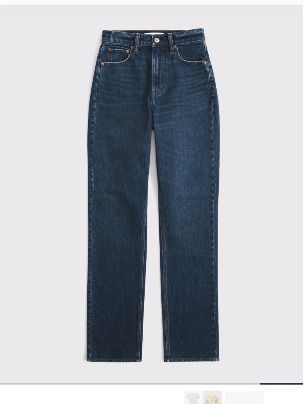 Abercrombie & Fitch Women's Ultra High Rise Curve Love Straight Leg Jeans